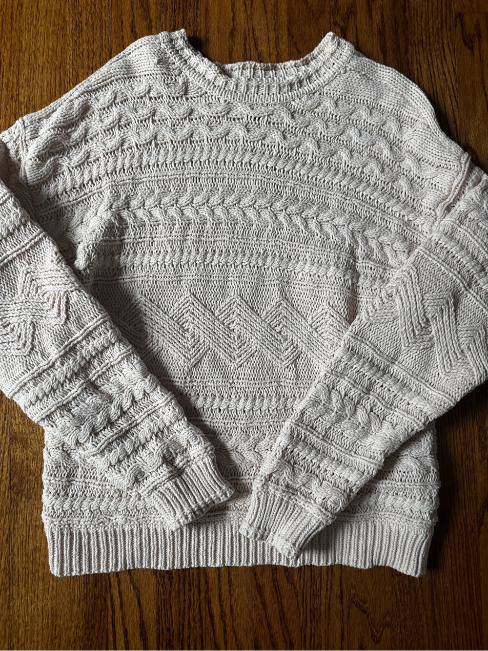 Forever 21 Cream Cable Knit Women's Sweater